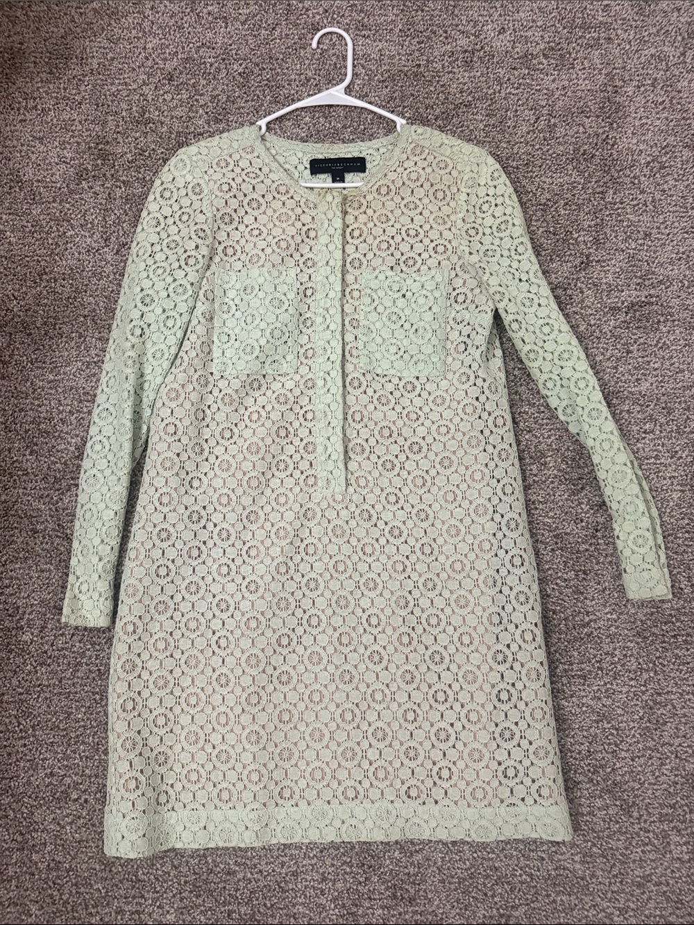 Victoria Beckham for Target Lace Long-Sleeve Shift Dress